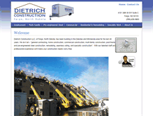 Tablet Screenshot of dietrichconstructionllc.com